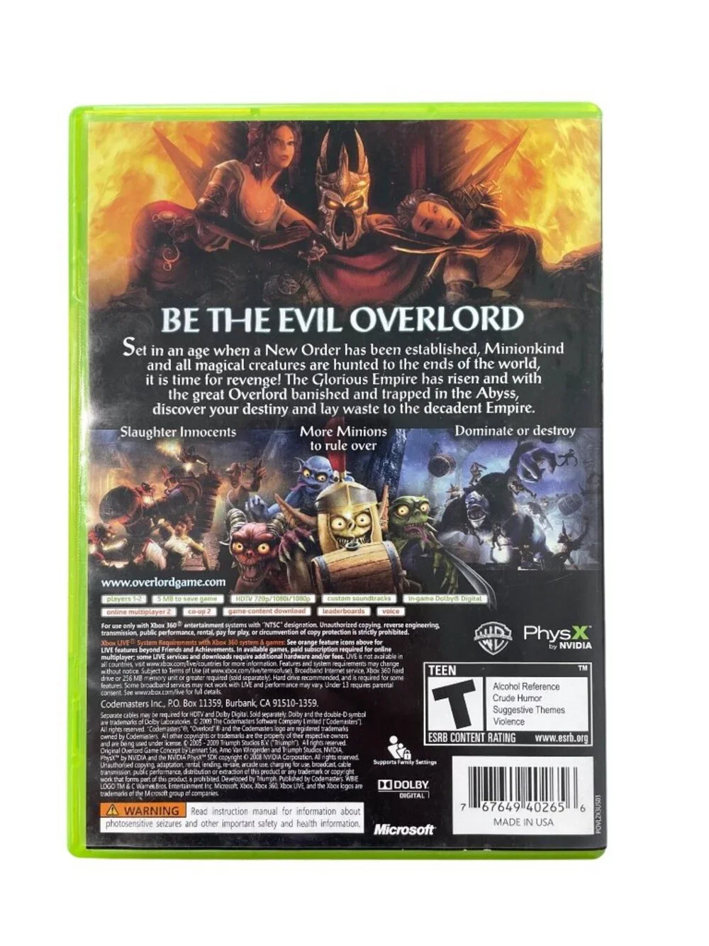Xbox 360 overlord